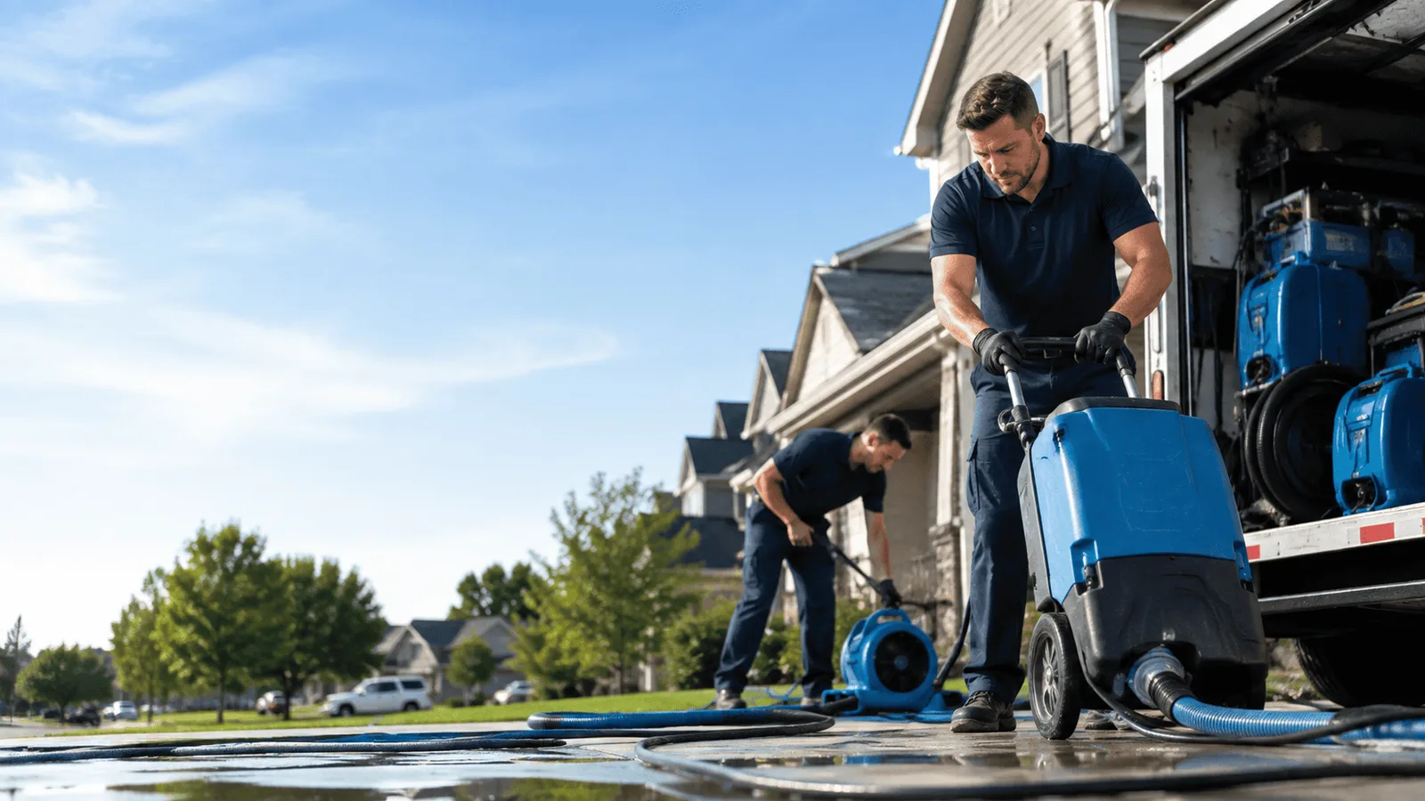 Dehumidification being performed in San Elizario, TX